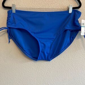 NWT-ELEMAR Dark French blue high waisted bikini bottoms- Size 16